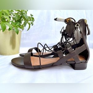 H&M | NWT Leather Lace-up Gladiator Sandals